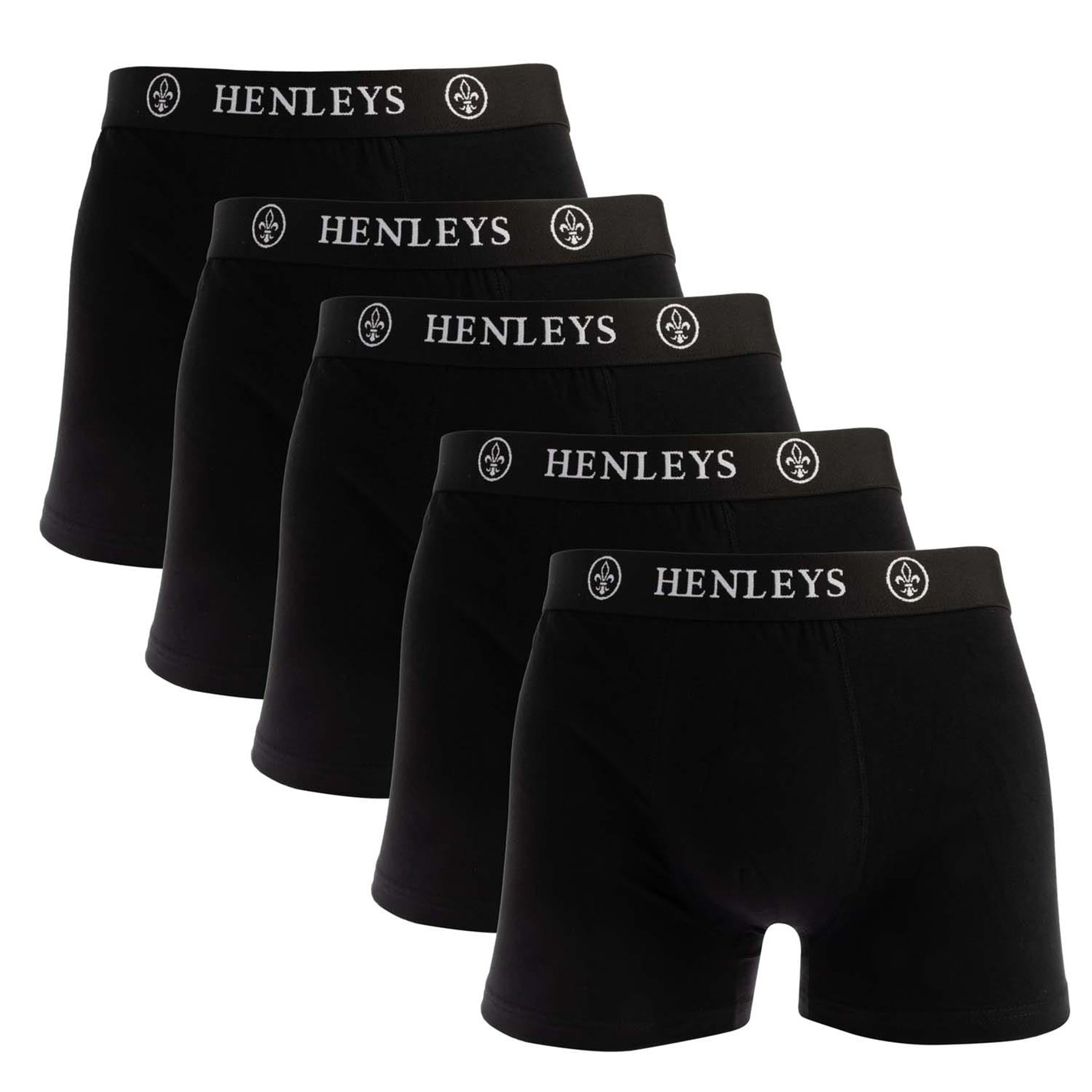 Henleys McBlacken 5 Pack Boxer Shorts USC
