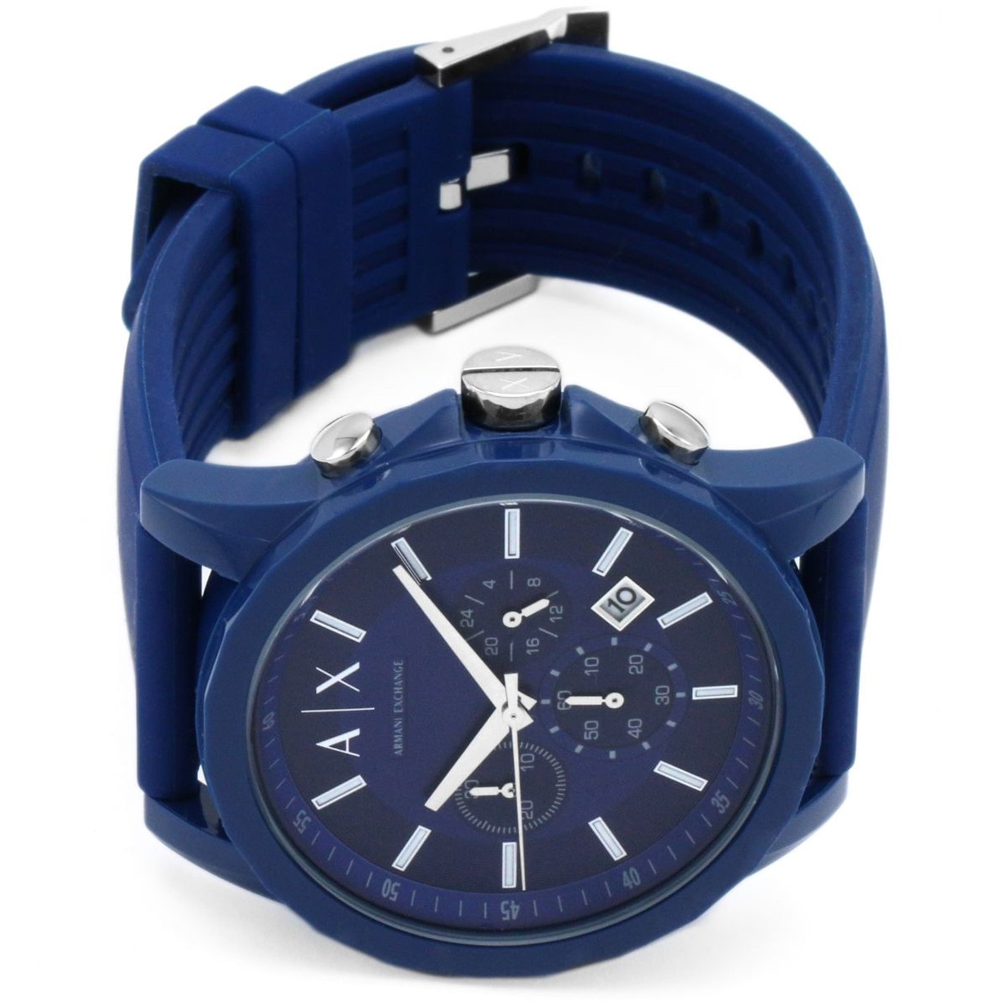 Armani Exchange Mens Armani Exchange Chronograph Blue Watch AX1327 USC
