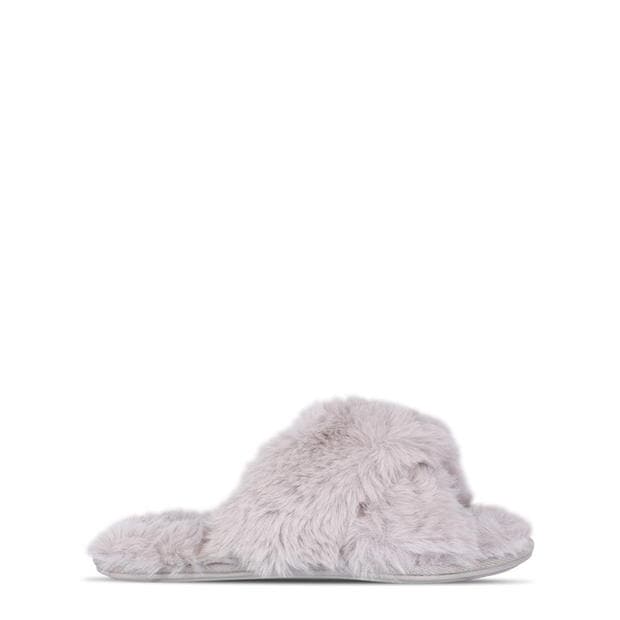Fluffy cross hot sale slippers