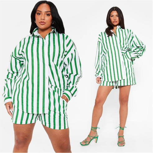 I Saw It First - Stripe Cotton Oversized Shirt