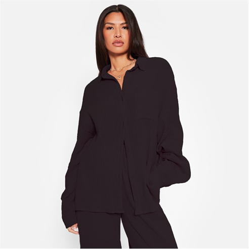 I Saw It First - Textured Oversized Shirt