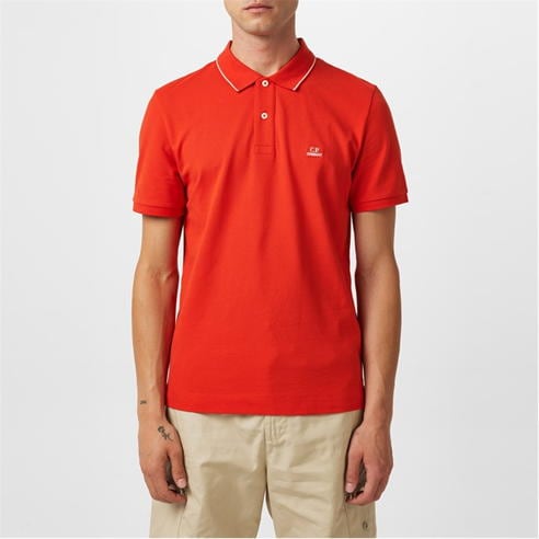 CP COMPANY - Short Sleeve Tipped Polo Shirt