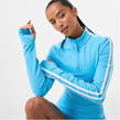 Bright Blue - Jack Wills - Quarter Zip Long Sleeve Crop Top