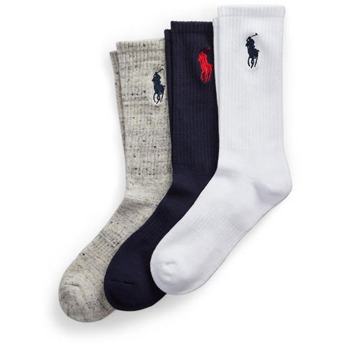 Polo Ralph Lauren - Polo Ralph Lauren 3 Pack Big Polo Pony Crew Sock