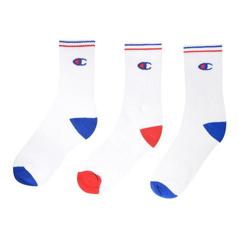 Champion - 3 Pack Logo Crew Socks