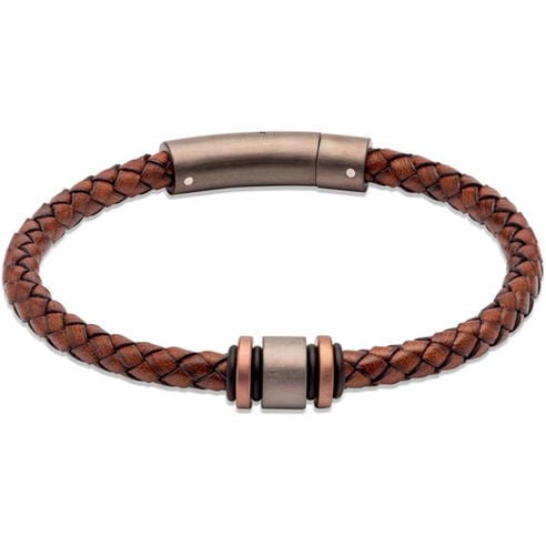 Unique And Co - Unique & Co.Brown Leather Bracelet & Metal Clasp