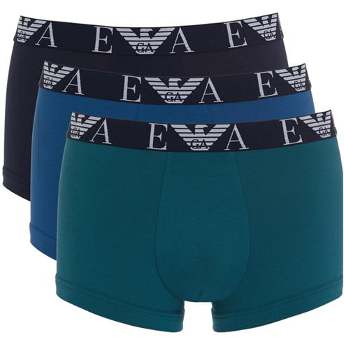 EMPORIO ARMANI - 3 Pack Monogram Logo Trunks