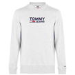 Lt Grey Htr - Tommy Jeans - Corp Logo Sweatshirt