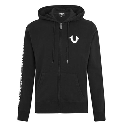 True Religion - Arm Tape Logo Zip Hoodie
