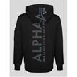 Black/Multi - Alpha Industries - Back Print Hoody Rainbow Refl.Print