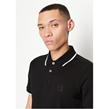 Black 1200 - Armani Exchange - Tipped Pique Polo Shirt