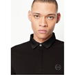 Black 1200 - Armani Exchange - Long Sleeve Logo Pique Polo Shirt