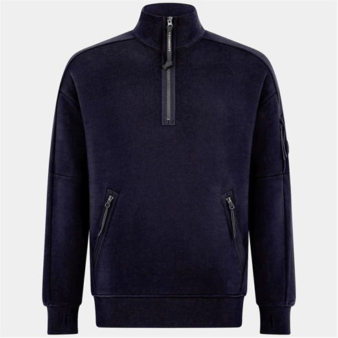 CP COMPANY - Lens Arm Quarter Zip Sweatshirt