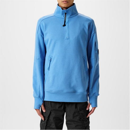 CP COMPANY - Lens Arm Quarter Zip Sweatshirt