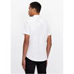 White 0113 - Armani Exchange - Slim Short Sleeve Stretch Shirt