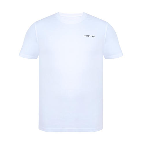 T-shirt FIRETRAP Amarantha - Blanc, Motif Black Seal, Taille L Femme, Neuf Avec étiquettes