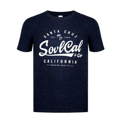 T-shirt Homme Soulcal & Co Rouge Imprimé California, Taille L, Coton