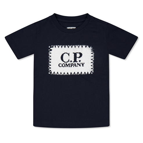CP COMPANY - Boys Stitch Logo T Shirt