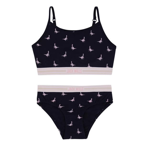Jack Wills Wills Kids Girls Multipack Bralette And Brief Set