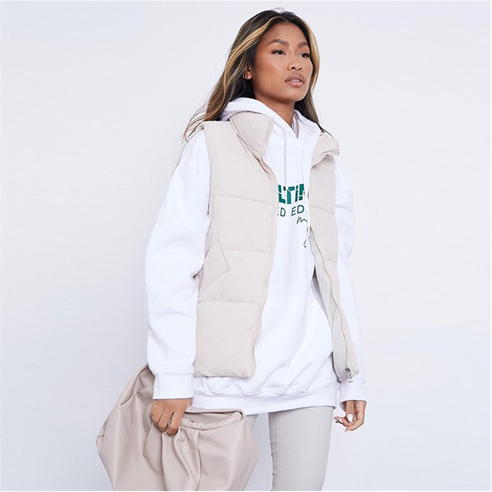 I Saw It First - Panel Detail Padded Gilet