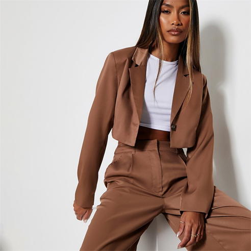 I Saw It First - Single Breasted Crop Blazer