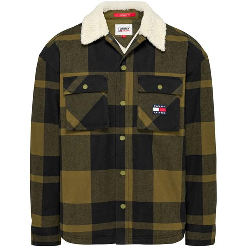 Tommy Jeans - TJM CHECK SHERPA LINED OVERSHIRT