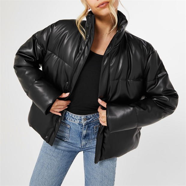 Firetrap pu bubble jacket mens sale