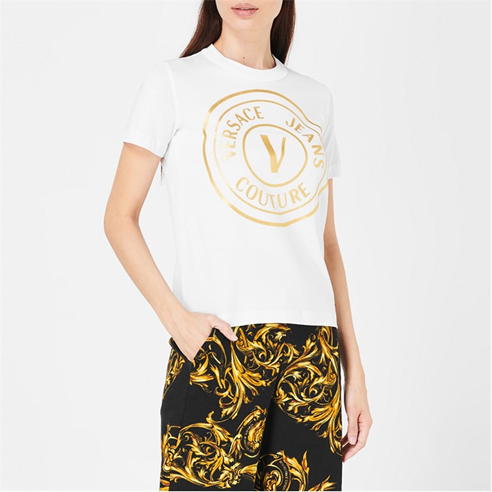 VERSACE JEANS COUTURE - Round Logo T Shirt