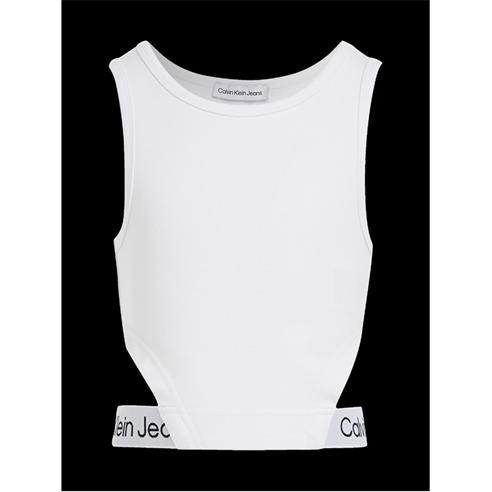 Calvin Klein Jeans - LOGO TAPE PUNTO CUT OUT TOP