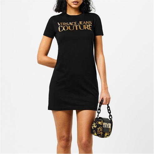 VERSACE JEANS COUTURE - Jersey Basic Logo Dress