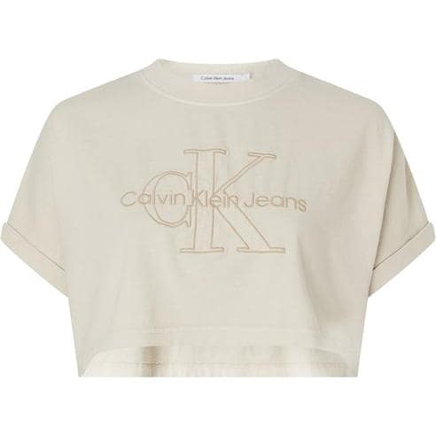 Calvin Klein Jeans - EMBROIDERED MONOLOGO CROPPED TEE
