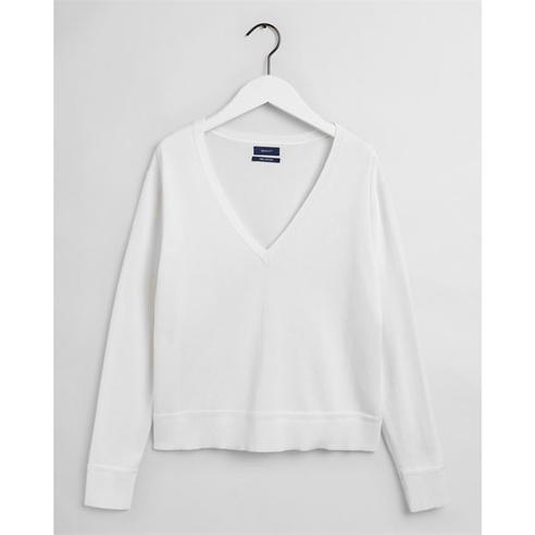 Gant - Gant V-neck Cotton Knitted Sweater