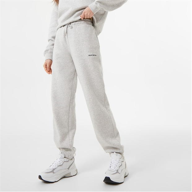 Brilliant Basics Women's Pocket Fleece Track Pants - Grey Marl