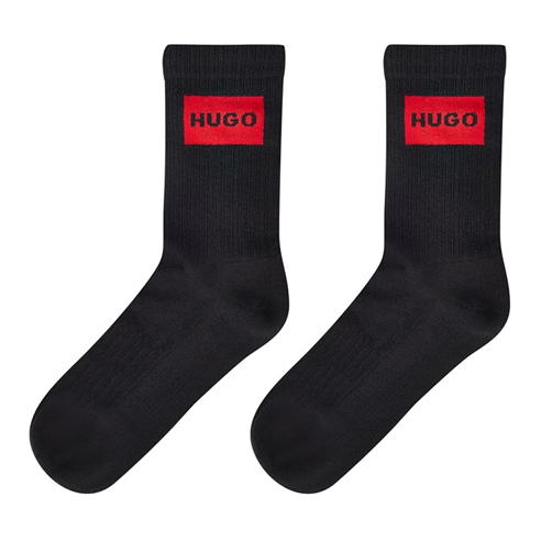 HUGO - 2 Pack Rib Label Crew Socks