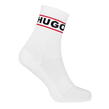 White 100 - HUGO - 2 Pack Ribbed Logo Crew Socks