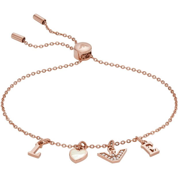 Emporio Armani Armani White Mother-of-Pearl Components Bracelet 