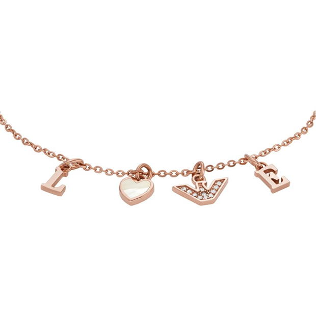 Emporio Armani Armani White Mother-of-Pearl Components Bracelet 
