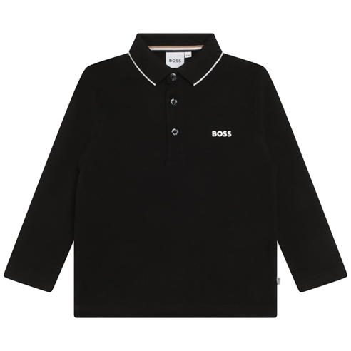 Boss - Boss Long Sleeve Small Polo Shirt Juniors